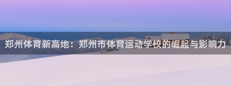 一竞技官网下载平台假的吗是真的吗：郑州体育新高地：郑州市体育